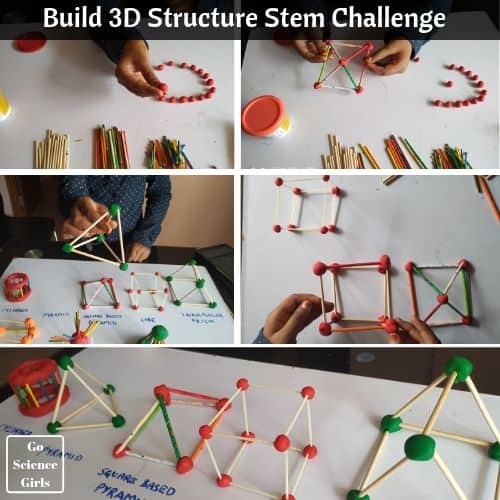 3D Structure Stem challenge for kids