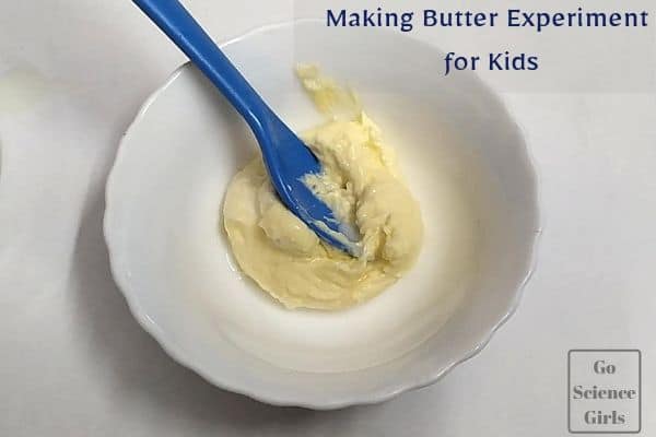 making butter experiment for kids