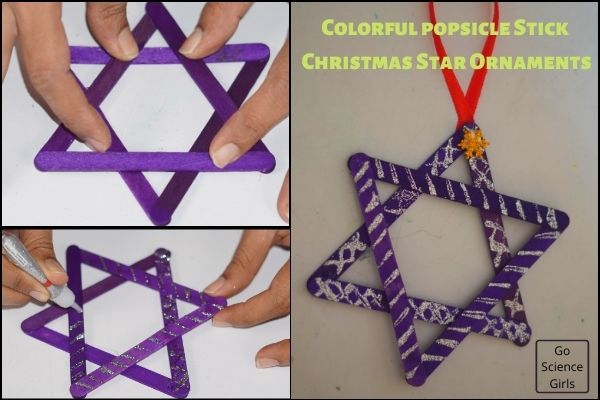 Colorful Popsicle Stick Christmas 
 Star