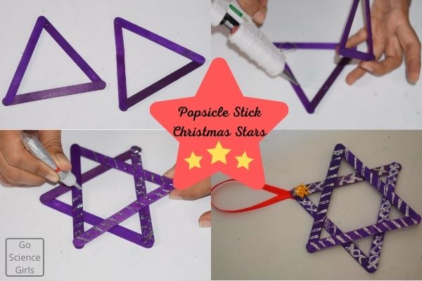 Popsicle Stick Christmas Star Ornaments