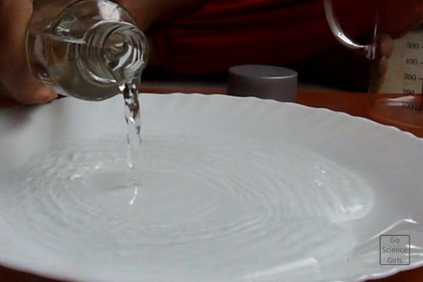 Fill the plate with water