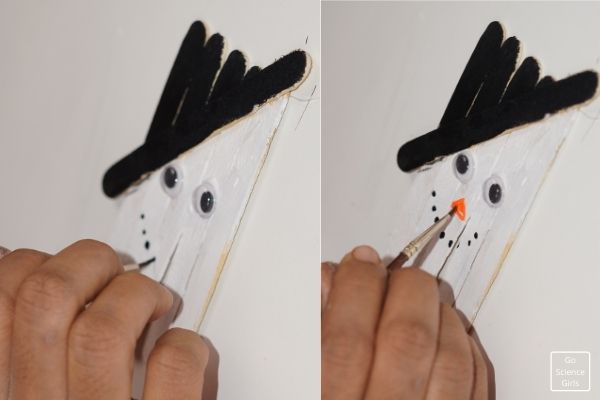 Drawing Nose Popsicle Stick Olaf
