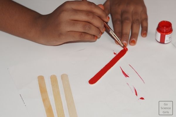 Painting Popsicle Stick For Christmas Santa Claus