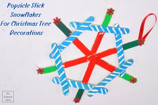 Popsicle Stick Snowflakes For Christmas Tree Decorations
