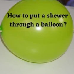 How to Put a Skewer Through a Balloon : Science Fair Project
