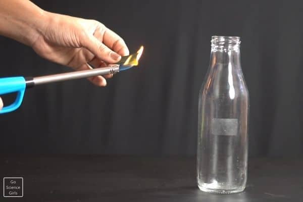 Burn a paper - egg bottle experiment for kids