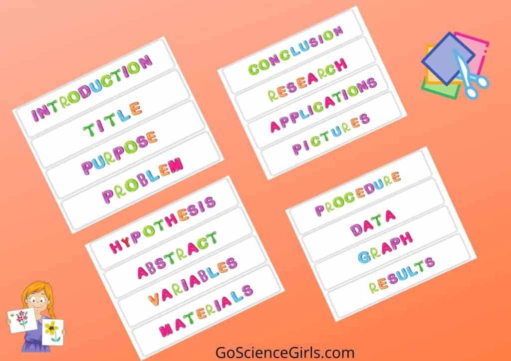 Science Fair Project Labels - Funny Font
