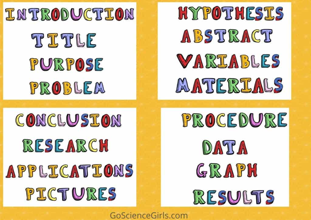 Science Fair Project Labels  - Funny Kids Font