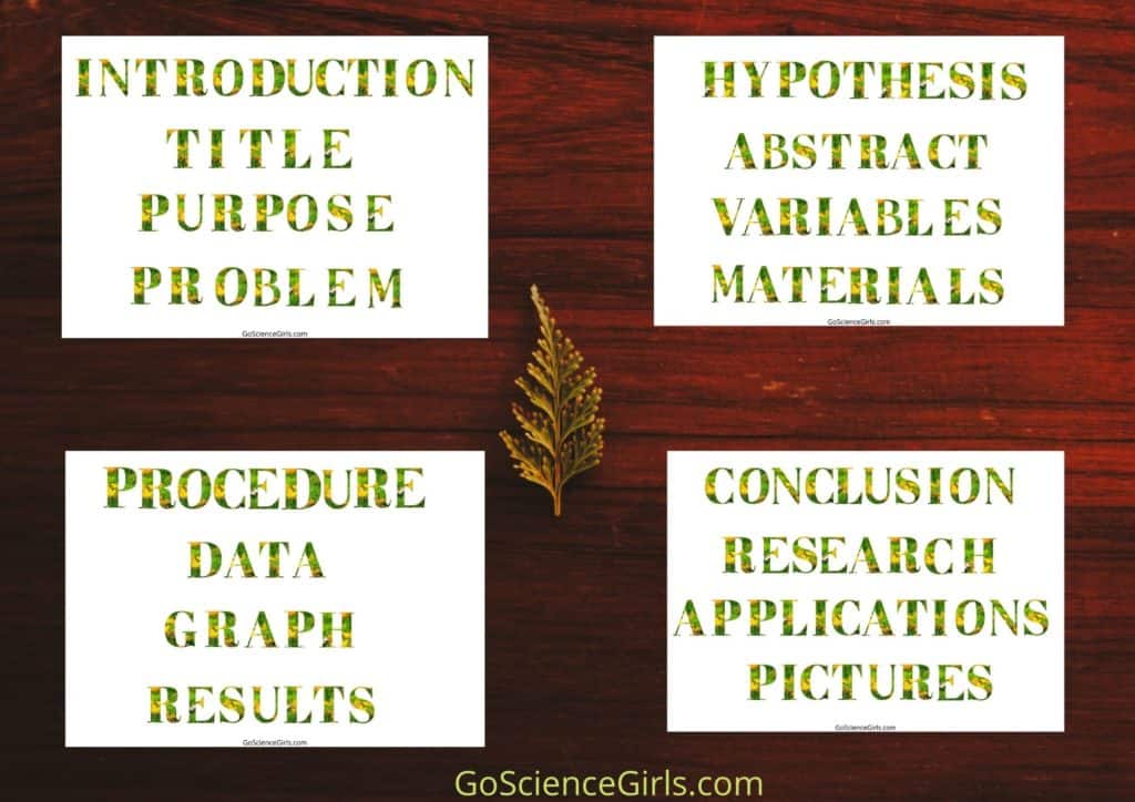 Science Fair Project Labels - Nature / Leaf Themed