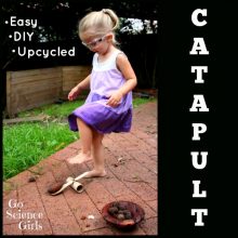 Easy Upcycled Catapult {STEM goes green}